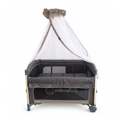 Cuna Corral y Colecho 3 en 1 eBaby Napy Toldillo alto y mecedora