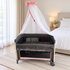 Cuna Corral y Colecho 3 en 1 eBaby Napy Toldillo alto y mecedora