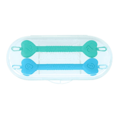 Paquete De 2 Limpiadores De Oídos Y Nariz Con Estuche Azul Y Aqua - Nuby