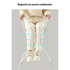 Bañera alta plegable para bebé con cojín, soporte metálico, termómetro y juguetes