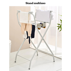 Bañera alta plegable para bebé con cojín, soporte metálico, termómetro y juguetes