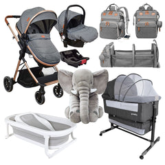 Combo Coche VENTURA (Onix) Portabebe Colecho Bañera Elefante Pañalera