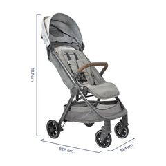 Coche Nuna TRVL Caviar + Pipa Ultracompacto