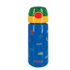 Vaso Pitillo 18 Oz Color Azul Con Tapa Verde Nuby