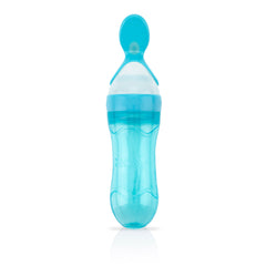Biberon Cuchara De Silicona con repuesto Azul Nuby