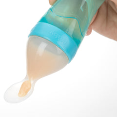 Biberon Cuchara De Silicona con repuesto Azul Nuby