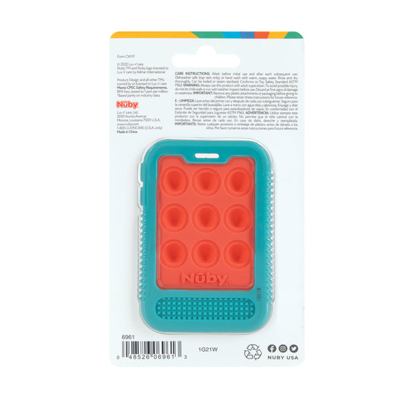 Mordedor De Silicona Con Forma De Celular Fda Naranja Nuby