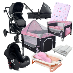¡COMBO! Coche Prima 4 en 1 Corral Colecho Bañera Colchoneta Sábana Plástico