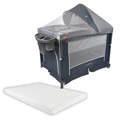 Cuna Corral Colecho 3 en 1 Happy Baby Silver + Colchón