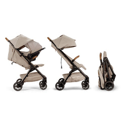 Coche Nuna TRVL Caviar + Pipa Ultracompacto