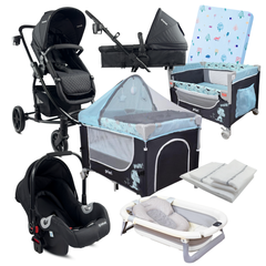 ¡COMBO! Coche Prima 4 en 1 Corral Colecho Bañera Colchoneta Sábana Plástico
