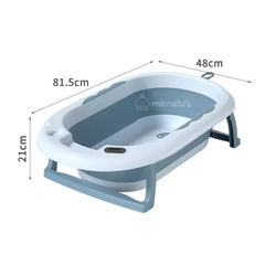 Bañera plegable con termómetro, hamaca, tacita y desagüe