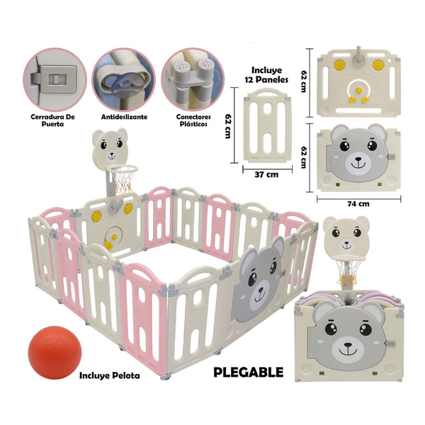Corral de juegos para bebés y niños - Plegable y Modulable