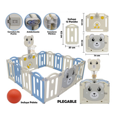 Corral de juegos para bebés y niños - Plegable y Modulable