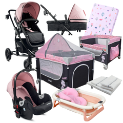 ¡COMBO! Coche Prima 4 en 1 Corral Colecho Bañera Colchoneta Sábana Plástico