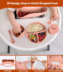 Set Vajilla Silicona Bebés 10 Piezas