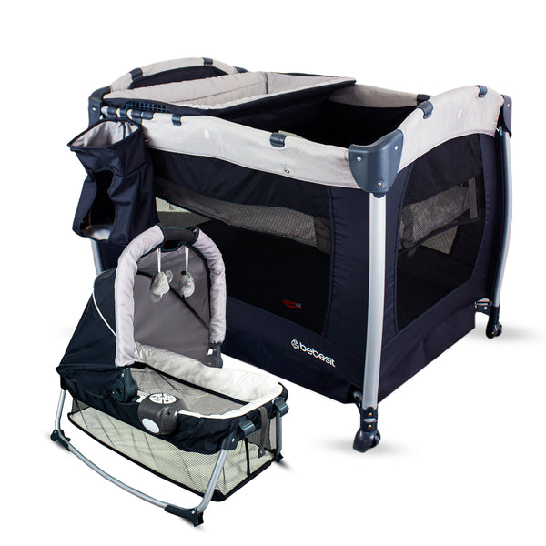 Cuna Corral y Moises Osaka Bebesit con música, vibración y luz