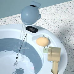 Bañera plegable con termómetro, hamaca, tacita y desagüe