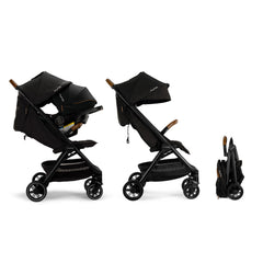 Coche Nuna TRVL Caviar + Pipa Ultracompacto