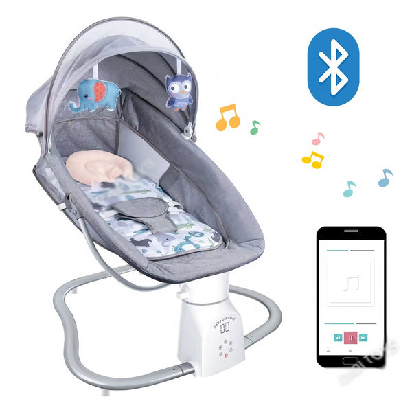 Silla Mecedora Eléctrica y Columpio 3 en 1 Mimaitos con Control Remoto