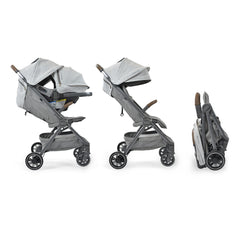 Coche Nuna TRVL Caviar + Pipa Ultracompacto