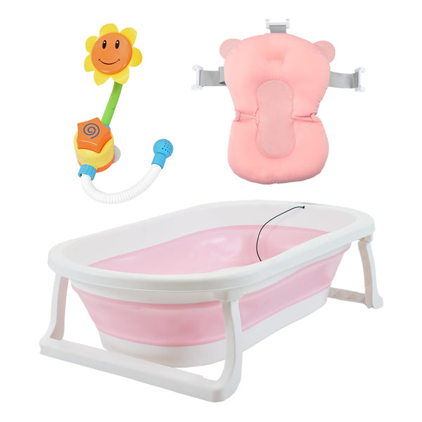 Bañera Plegable Con Ducha Cojín Y Termómetro Hawai Plus