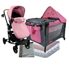 Combo Coche Moisés Corral Colecho Colchoneta Sábana Plástico