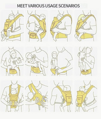 Cargador Portabebé Canguro DOTS Cadera Apoyo Lumbar