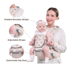 Cargador Portabebé Canguro DOTS Cadera Apoyo Lumbar