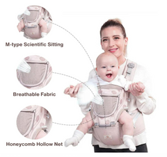 Cargador Portabebé Canguro DOTS Cadera Apoyo Lumbar