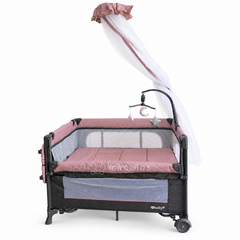 Cuna Corral y Colecho 3 en 1 eBaby Toldillo Alto Movil Musical y Mecedora