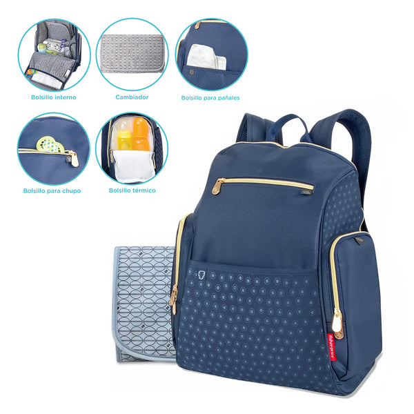Pañalera Morral para bebé Fisher Price Con Cambiador