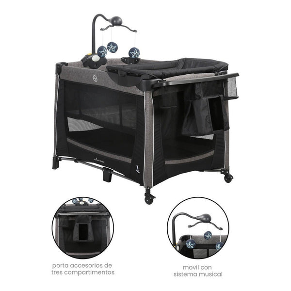 Cuna Corral Bebé Movil Y Organizador Premium Baby Toronto