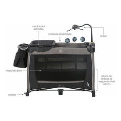 Cuna Corral Bebé Movil Y Organizador Premium Baby Toronto