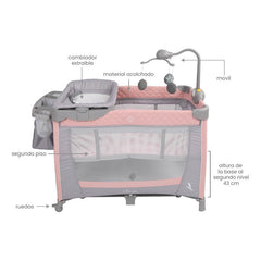 Cuna Corral Bebé Movil Y Organizador Premium Baby Toronto