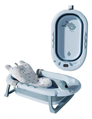 Bañera plegable con termómetro, hamaca, tacita y desagüe