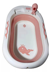 Bañera plegable con termómetro, hamaca, tacita y desagüe