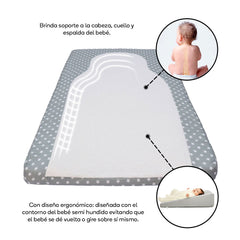 Colchon Antirreflujo Bebé Contorno Semi Hundido Toral