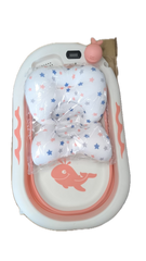 Bañera plegable con termómetro, hamaca, tacita y desagüe