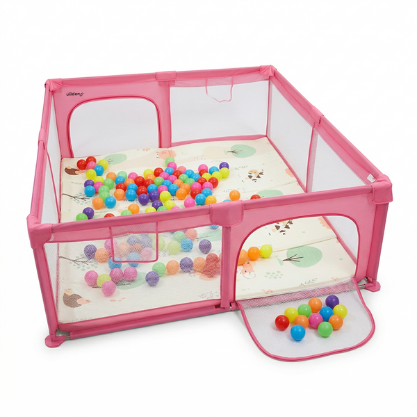 Corral de juegos para bebés y niños - plegable (incluye 50 bolas) 2 metros por 1,80
