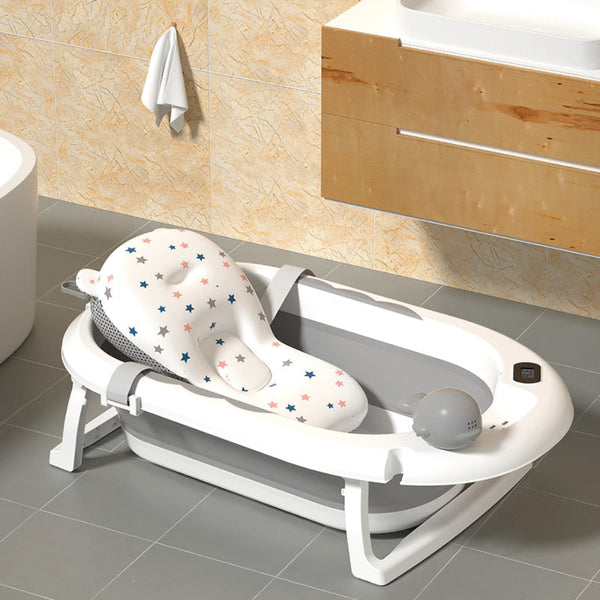 Bañera plegable con termómetro, hamaca, tacita y desagüe