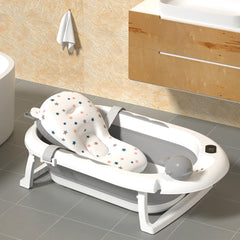 Bañera plegable con termómetro, hamaca, tacita y desagüe