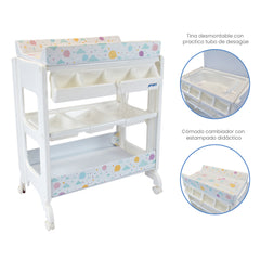 Bañera Fresh Mueble Con Cambiador Y Organizador Priori