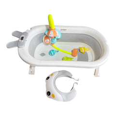 Combo Bañera Plegable Con Ducha Cojín Vicera Termómetro y Juguetes