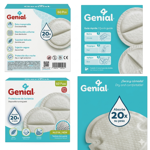 Protectores de Lactancia | Discos absorbentes desechables Genial