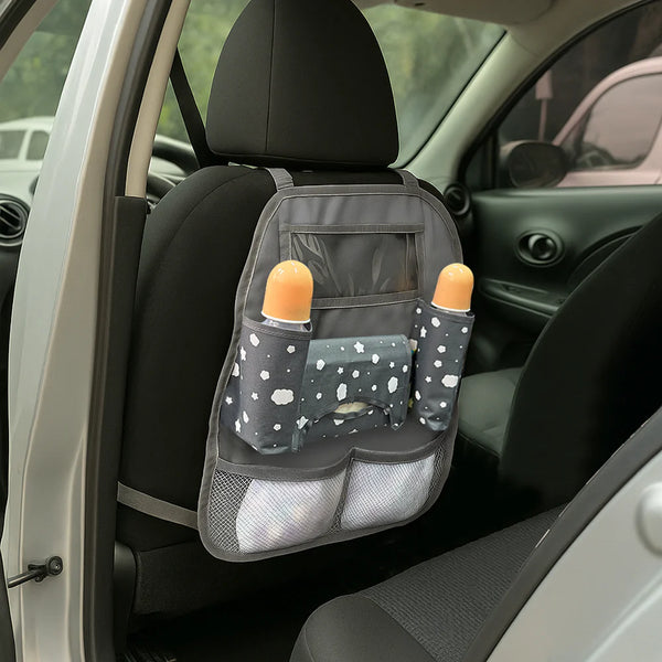 Organizador para el asiento trasero del carro con porta tablet y/o celular