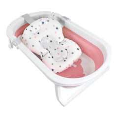 Bañera Plegable Bebé Con Termometro + Cojin De Baño