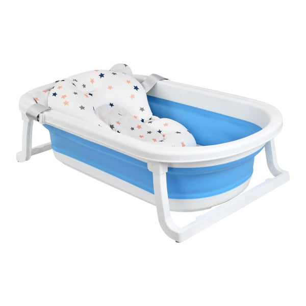 Bañera Plegable Bebé Con Termometro + Cojin De Baño
