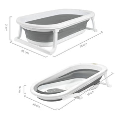 Bañera Plegable Bebé Con Termometro + Cojin De Baño