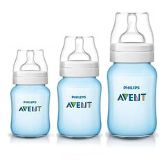 Set X 3 Teteros Anticólico de 4, 9 Y 11 Onzas Avent Azul